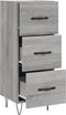 vidaXL - Dressoir - 34,5x34x90 - cm - bewerkt - hout - grijs - sonoma - eikenkleurig