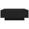 vidaXL - Salontafel - met - LED-verlichting - Zwarte - Eik - 80x80x31 - cm