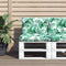 vidaXL - Palletkussens - 2 - st - stof - bladpatroon