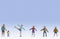 NOCH 0045824 TT Schaatsers figuren Geverfd, Staand