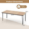Coast Eettafel - Acaciahout - Parasolgat 5 cm - 200 x 90 x 75 cm - Naturel/Zwart