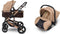 Mio Amore Bologna - 3-in-1 Kinderwagen incl. Autostoel - Luxueus Italiaans Design - Goudkleurig