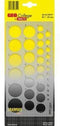 Aristo cirkelsjabloon - GEOCollege - afmetingen 350x130mm - diameter 1 tot 36mm - 35 cirkels - grijs transparant - AR-23319