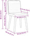 vidaXL - Eetkamerstoelen - 2 - st - stof - lichtgrijs