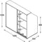 VDD schuine wandkast - kledingkast - schuifdeuren planken kledingstang - wit 100x100x50 cm