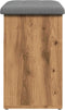 vidaXL - Schoenenbank - 62x32x50 - cm - bewerkt - hout - artisanaal - eikenkleur