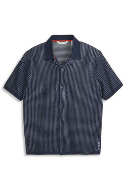 Scotch and Soda - Button Front Sweater Top - Zacht en comfortabel - Zwart/Blauw - XL