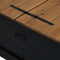 vidaXL - Opbergkist - HALDEN - zwart - 91x91x47 - cm - massief - grenenhout