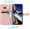 iMoshion Hoesje Geschikt voor Xiaomi Poco X4 Pro 5G Hoesje Met Pasjeshouder - iMoshion Mandala Bookcase - Rosé Goud