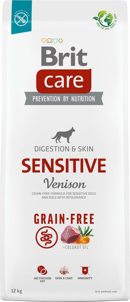 Brit Care Dog Grain-Free Sensitive Hert - Hondenvoer - 12 kg