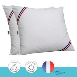 Set van 2 verleidingskussens - 60 x 60 cm - 100% siliconen holle vezel polyester vulling - wit -...