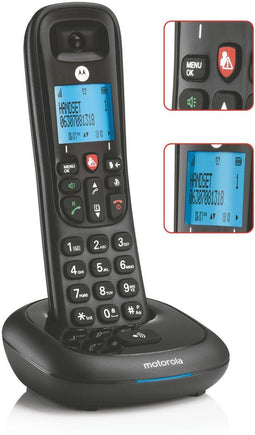 Motorola CD4001 - DECT-telefoon - Handsfree met nummerherkenning - Zwart