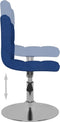 vidaXL - Eetkamerstoel - draaibaar - stof - blauw