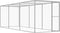 vidaXL - Kattenkooi - 4,5x1,5x1,5 - m - gegalvaniseerd - staal