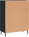 vidaXL - Dressoir - 69,5x34x90 - cm - bewerkt - hout - zwart