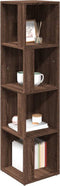 vidaXL - Hoekkast - 33x33x132 - cm - bewerkt - hout - bruin - eikenkleur
