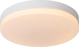 Lucide BISKIT - Plafonnière - LED 1x36W 2700K IP44 Bewegingssensor - Wit
