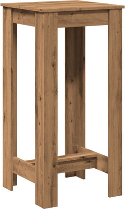 vidaXL - Bartafel - 51x50x103,5 - cm - bewerkt - hout - artisanaal - eikenkleurig