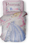 LINNICK Kinder Dekbedovertrek 100% katoen Prinses Vanessa - roze 140x200cm - Tiener Dekbedovertrek 1 persoons