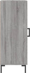 vidaXL - Dressoir - 34,5x34x90 - cm - bewerkt - hout - grijs - sonoma - eikenkleurig