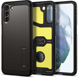 Spigen Tough Armor - Samsung Galaxy S21 - Back Cover - Zwart