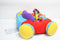 Playgro Comfy Car - Pluchen zitkussen Baby - Activiteitenkussen met geluid - Rood