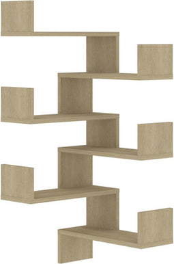vidaXL - Hoekwandschapen - 2 - st - 40x40x50 - cm - bewerkt - hout - sonoma - eikenkleur