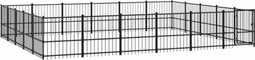 vidaXL - Hondenkennel - voor - buiten - 28,23 - m² - staal