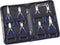 Bruder Mannesmann Tangen set 8-delig in etui - antislip greep - geslepen kop - 10 tot 14,5 cm