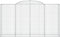 vidaXL - Schanskorven - 3 - st - gewelfd - 300x50x160/180 - cm - ijzer