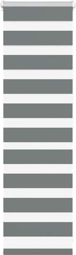 vidaXL - Zebra - rolgordijn - 40x100 - cm - stofbreedte - 35,9 - cm - donkergrijs