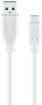 Goobay USB A/USB C - 1 m - 5 Gbit/s gegevensoverdracht - Zwart