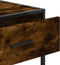 vidaXL - Wandtafel - 90x35x80 - cm - bewerkt - hout - gerookt - eikenkleurig