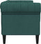 vidaXL - Tweezitsbank - Chesterfield-stijl - stof - donkergroen