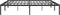 vidaXL - Bedframe - metaal - zwart - 200x200 - cm