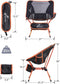 Sportneer Campingstoel - Opvouwbare lichtgewicht backpackstoel - 350 lbs draagvermogen - Oranje