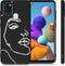 iMoshion Hoesje Geschikt voor Samsung Galaxy A21s Hoesje Siliconen - iMoshion Design hoesje - Wit / Zwart / Line Art Woman White