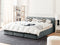 BOUSSE - Tweepersoons boxspring - Grijs - 180 x 200 cm - Fluweel