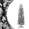 vidaXL - Kunstkerstboom - met - sneeuw - smal - 120 - cm - PVC - groen