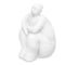 Decoratieve figuren Wit Dolomite 18 x 30 x 19 cm (4 Stuks) Vrouw Zittend