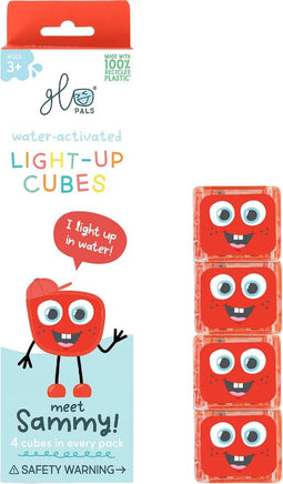Glo Pals Sammy, Light Up Sensory Cubes, Rood, Kunststof, 4 Stuks