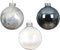Kerstbal glas d8 cm blauw/wit 16st