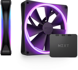 NZXT F140 RGB Duo - Ventilator - 140mm - Zwart (2 stuks)
