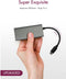 ICY BOX IB-HUB1428-C31 USB-C (USB 3.2 Gen 2) multiport hub 4 poorten Antraciet, Zwart