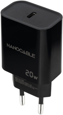 Nanocable 10.10.2006 - Wandlader - USB-C 20W - Zwart