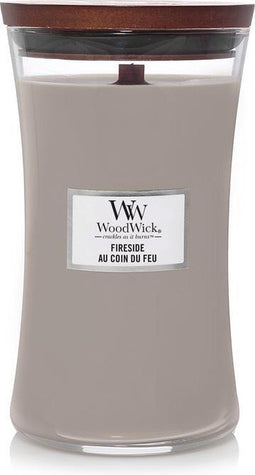 WoodWick Hourglass Large Geurkaars - Fireside - 130 branduren