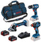 Bosch Professional - Accu Toolkit 3-delig 18V - GSB 18V-45 GWS 18V-7 GDX 18V-200 - Inclusief tas