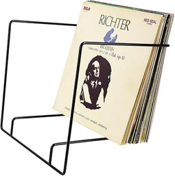 VDD LP Opbergrek - Metaal - Vinyl - 30,5 x 33,5 x 30 cm - Zwart