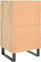 vidaXL - Nachtkastjes - 2 - st - 40x35x69 - cm - bewerkt - hout - sonoma - eikenkleurig