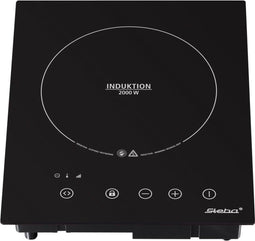 Steba IK60E - Inductiekookplaat - 1 pits - Inbouw/vrijstaand - 28 x 28 cm - 2000 Watt - 10 standen - Timer - Touch control